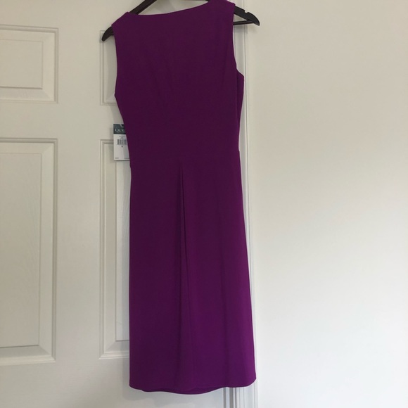 SOLD!! RALPH LAUREN FAUX WRAP DRESS VIVID VIOLET || 8 - Picture 8 of 8